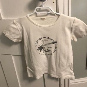 Brandy melville/ jt galt white t shirt